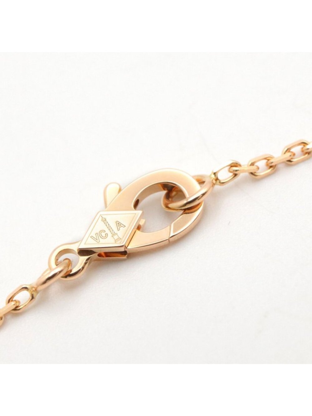 Van Cleef & Arpels Necklace Vintage Alhambra 42 46.5 cm 18k Pink Gold Diamond - Picture 5 of 7